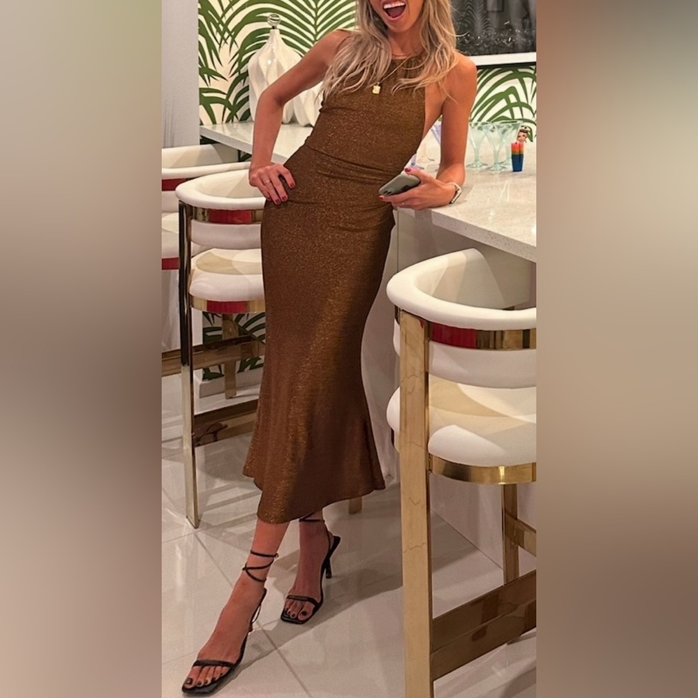 Misha Gold Maxi Dress